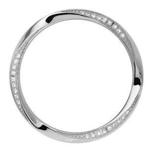 Christina Design London Collect Wave Top Ring med 27 hvide safirer, 36 mm
